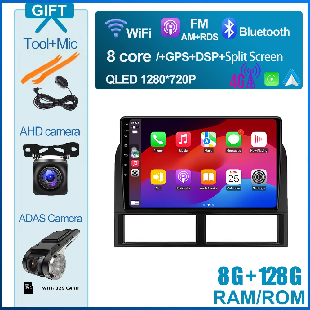 Carplay Android 15 Autoradio Voor Jeep Grand Cherokee II WJ 1998-2004 Multimedia Stereo Speler WiFi GPS navigatie Bluetooth