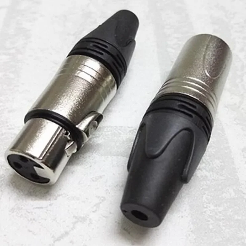5 Pairs Plated 3 Pin XLR Audio Cable Connectors Male to Female for Microphone Speaker Audio Equipment