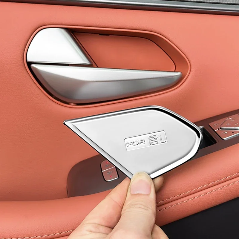 Stainless Steel Car Inner Door Bowl Stickers For BYD TANG L EV/DM Sealion 8 2025 2026 Side Handle Decoration Accessories