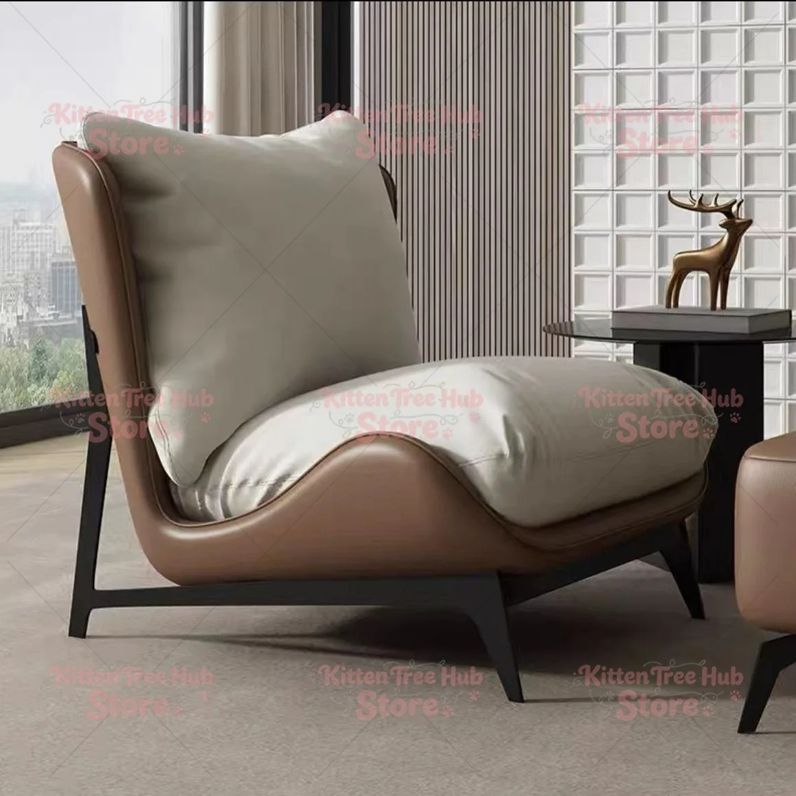 Suitable for Simple Single Sofa Chair Balcony Recliner Lazy Lounge Chair for Home Relaxation