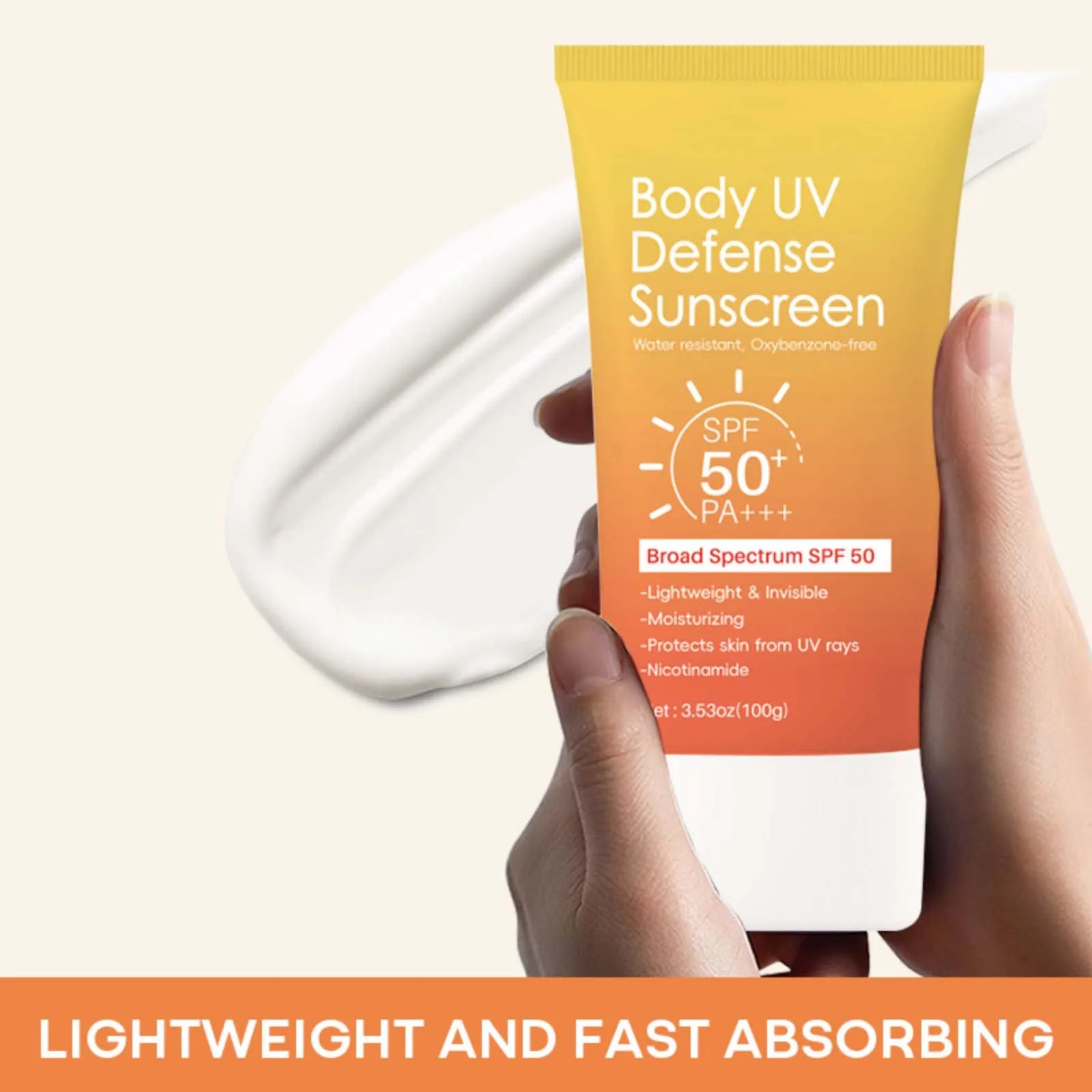 Niacinamide Body Sunscreen Moisturizing, Refreshing, Uv Resistant Milk Sunscreen Refreshing Nongreasy Oil Control 100g