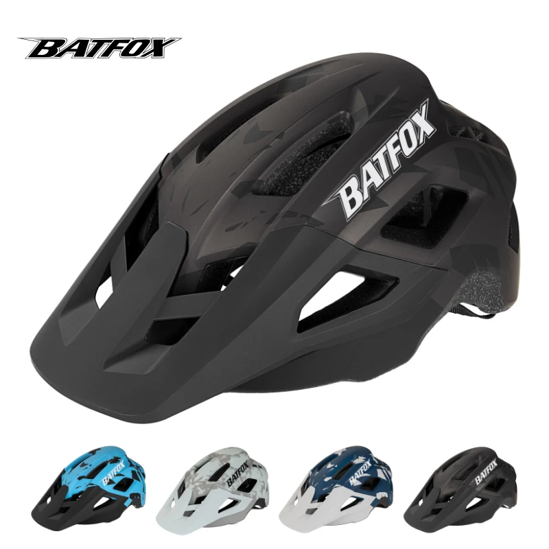 

BATFOX Helmet cycling men's bicycle helmet MTB casco bicicleta Mountain bike casco ciclismo hombre Matte black cycling helmets