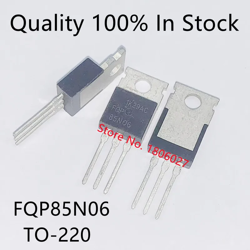 10pcs/lot   FQP85N06  85N06  60V 85A  TO-220 New original In Stock