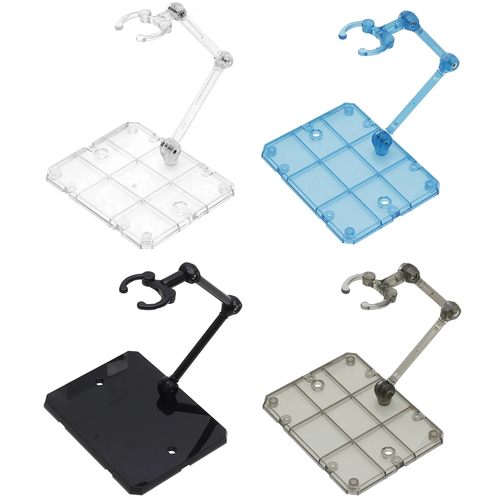 Action Figure Stand Base for HG RG SD SHF Gundam 1/144 Toy,Clear Assembly Action Figure Display Holder Doll Model Support Stand