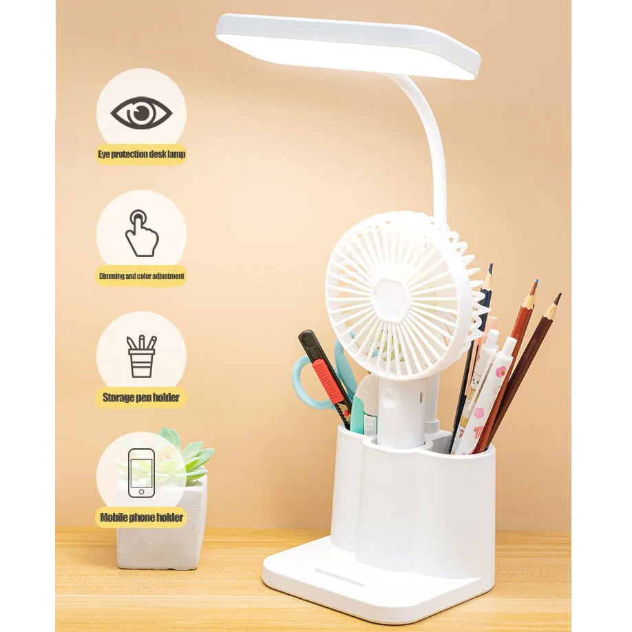 Desk Lamp USB LED Table Lamp 3 Colors Eye Protection College Student Book Reading Lamp Night Light For Bedroom Bedside Learning