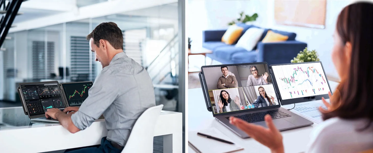 공장 공급 드라이버 연결 없이 작동하는 TYPE-C 여행용 1080P FHD IPS 게임폰 휴대용 노트북 화면 확장기