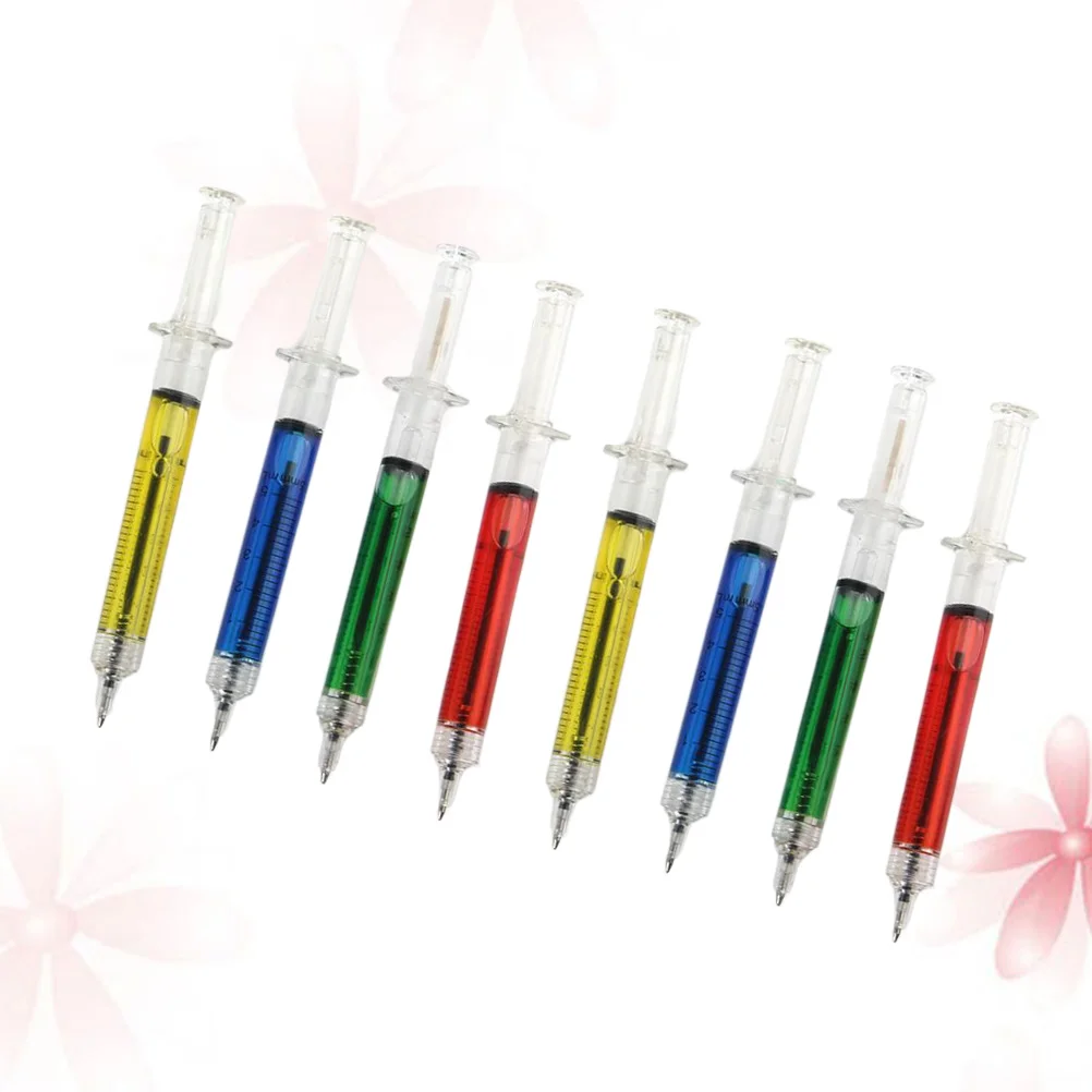 

15 PCS Ballpoint Pen Funny Stationery Creative Pens Needle Tube Ball-point Cute