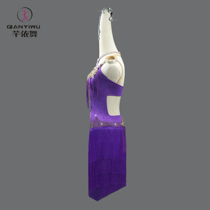 2025 Womens Prom Dress Party Latin Dance Clothing Ballroom Competition Evening Girls Elegant Practice Dancewear American Costume