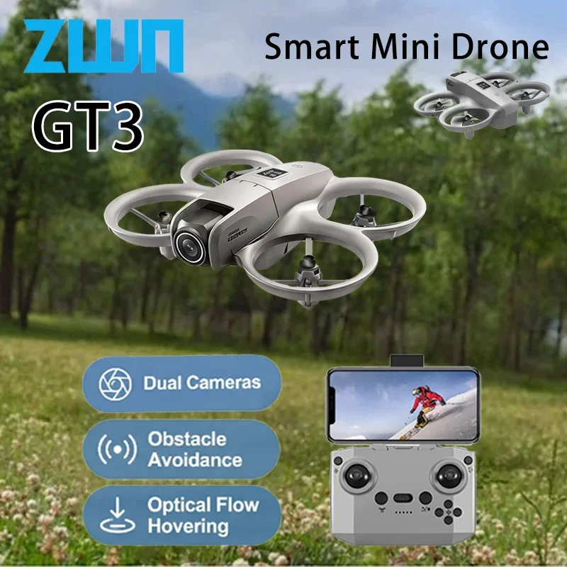 GT3 RC Mini Drone With 8K Aerial HD Dual Camera 5G WIFI Obstacle Avoidance 360° Flip FPV Brushless Motor RC Quadcopter Toy Gift
