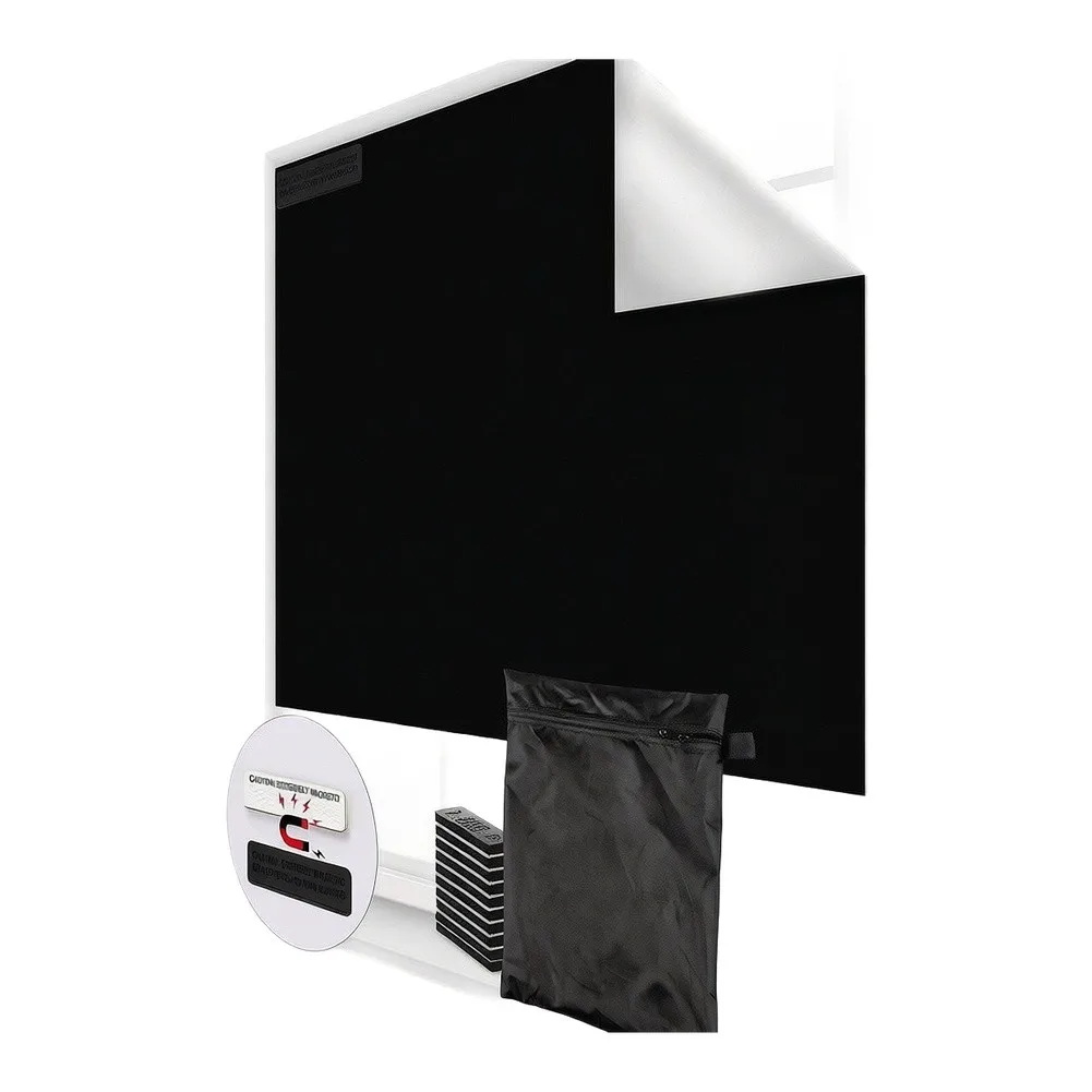 DIY Window Curtain No-Drill Blackout Sleep Improvement Size Complete Light Blocking High-density Fabric DIY Window