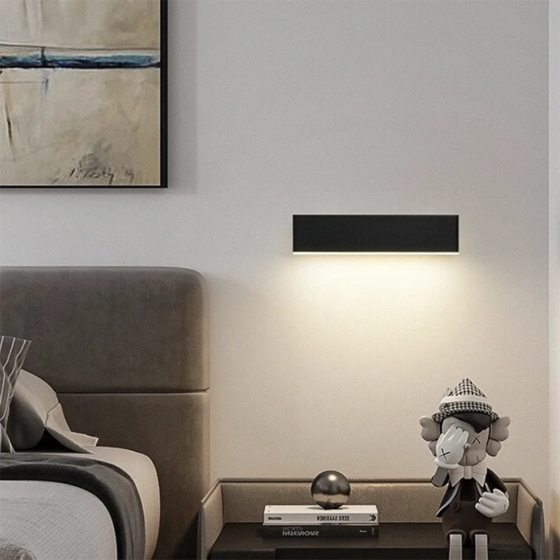 

LED Wall Lamp Nordic Modern Minimalist Bedroom Bedside Lamp Creative Staircase Lamp Living Room Rotating Wall Lamp AC85-265V