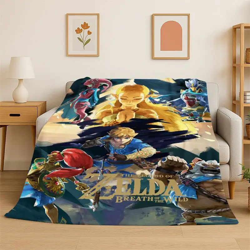 Classic Z-Zelda Cartoon Games Soft Flannel Throw Blanket,Cozy Blanket for Bed,Couch,Sofa,Bedroom,Living Room,Picnic  Camping