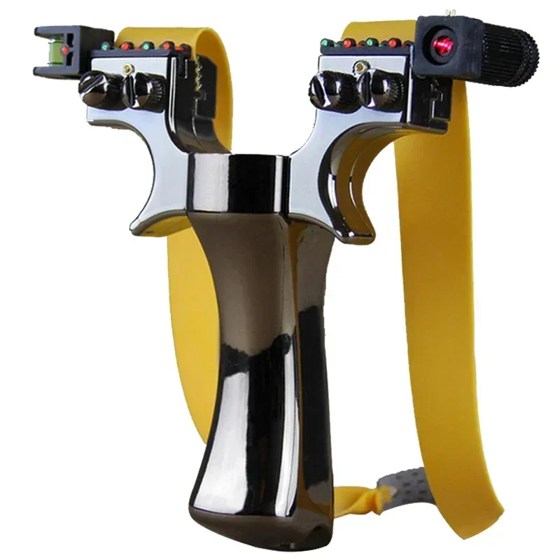 SYQT Doppelschraube Laser Schleuder mit 4 Farben Quick Press Schleuder Outdoor Jagd Stahlkugel Schießen Fisch Dart Angeln Paket 3