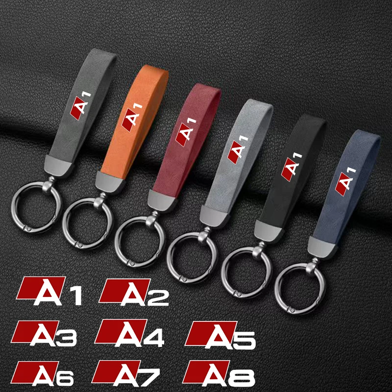 

Car Keychain Horseshoe Buckle Jewelry for audi A1 A2 A3 A4 A5 A6 A7 A8 Q3 Q5 Q7 Q8 SLINE S LINE zinc alloy Leather Accessories