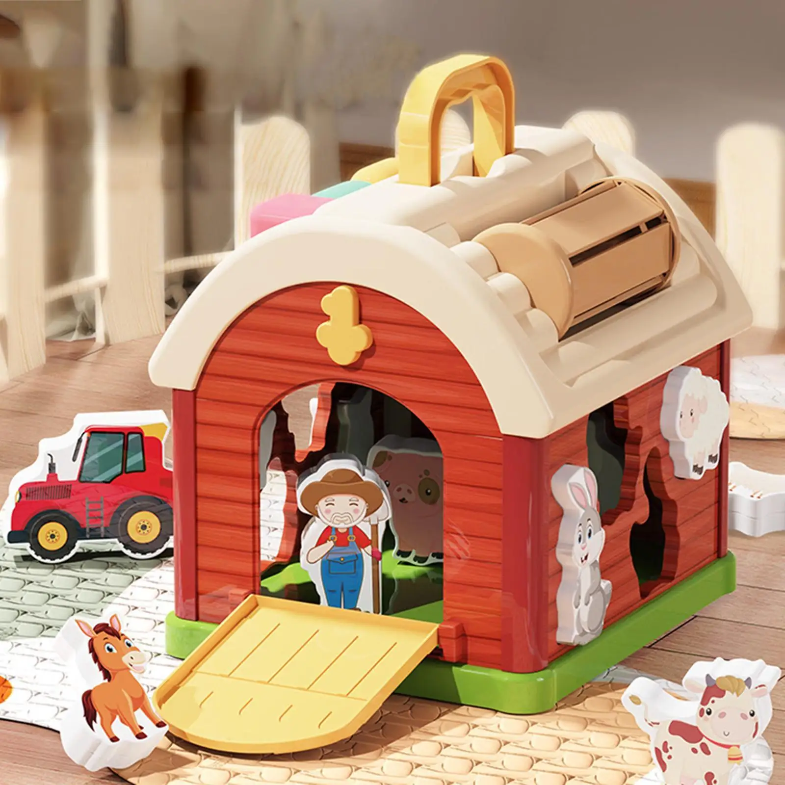 Shape Sorter House Montessori Toy for Kids Ages 3 4 5 Years Old Holiday Gift