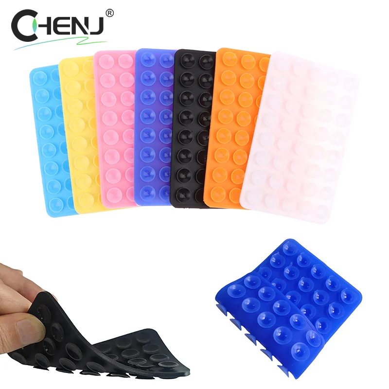 

Color Backed Adhesive Sucker Pad For Fixed Pad 40 Double Side Silicone Suction Pad For Mobile Phone Fixture Suction Cup