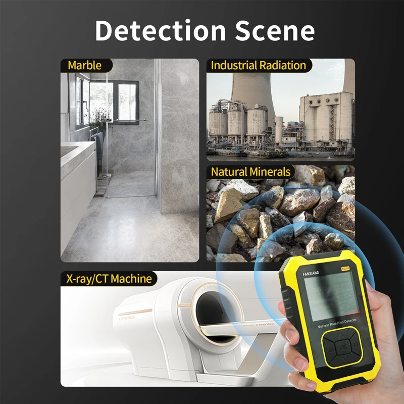 GC-01Nuclear Radiation Detector Electromagnetic Ionization Marble Radioactive Ray Radiation Tester Professional Geiger Counter