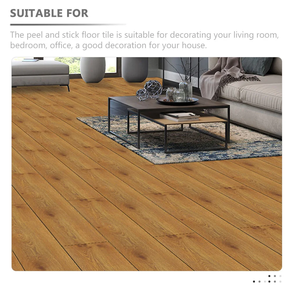 

5pcs Floor Stickers Wood Grain Retro Decor Plank Laminate Tile Decal Peel Stick Kitchen Vinyl Tiles Garden Flooring
