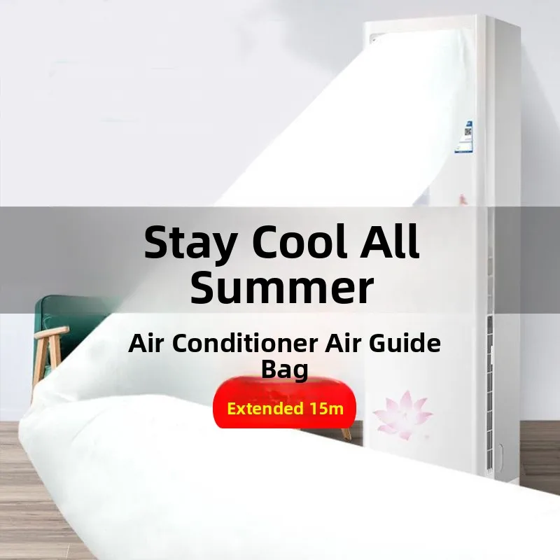 

Universal Air Conditioner Airflow Guide Tube Transfer Office Bedroom Air Outlet Dustproof Cover Bag Blue Nordic Style