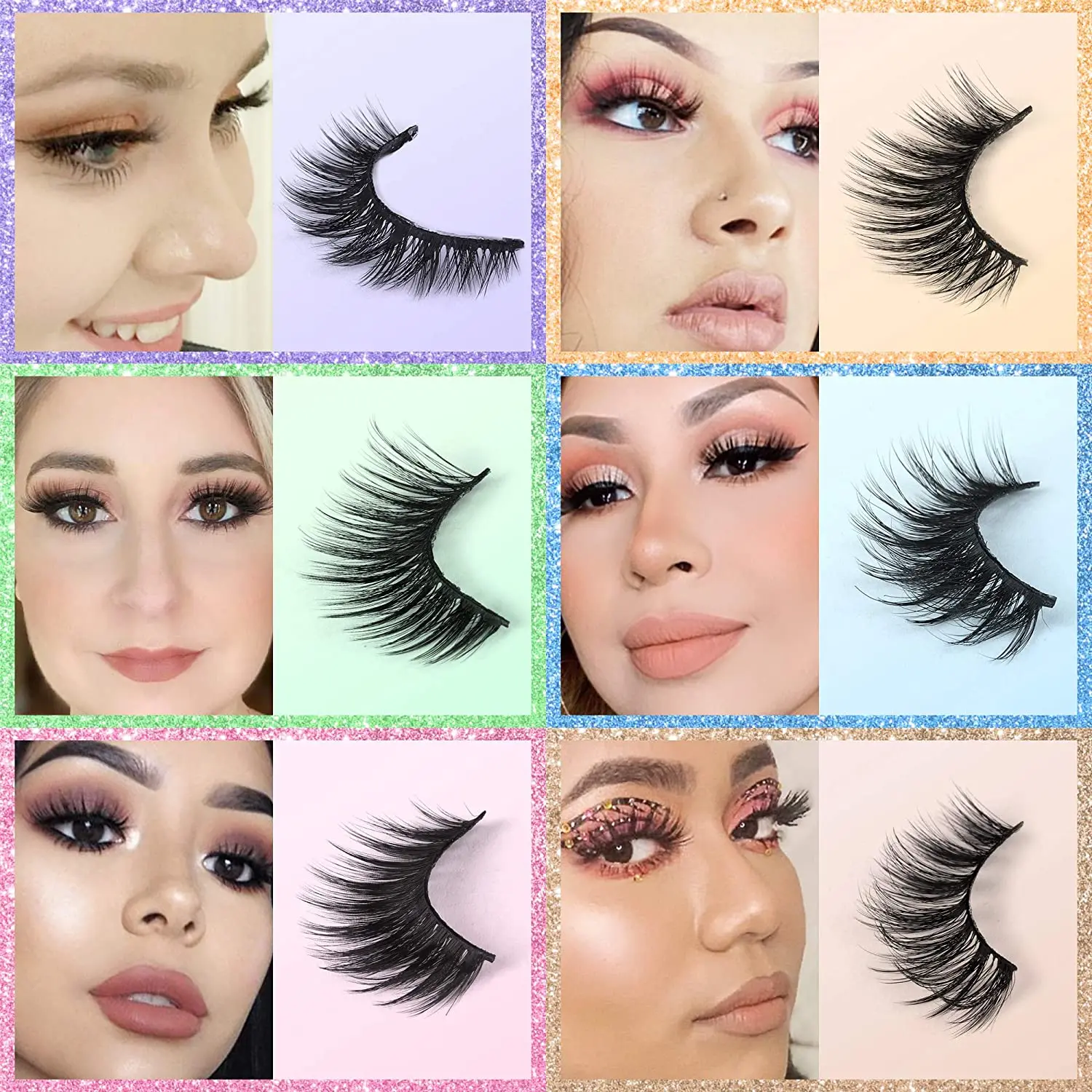 Lashes 20/8/5pairs thick eyelashes extension multi-style fake lashes beautiful natural and soft false eyelashes wholesale makeup