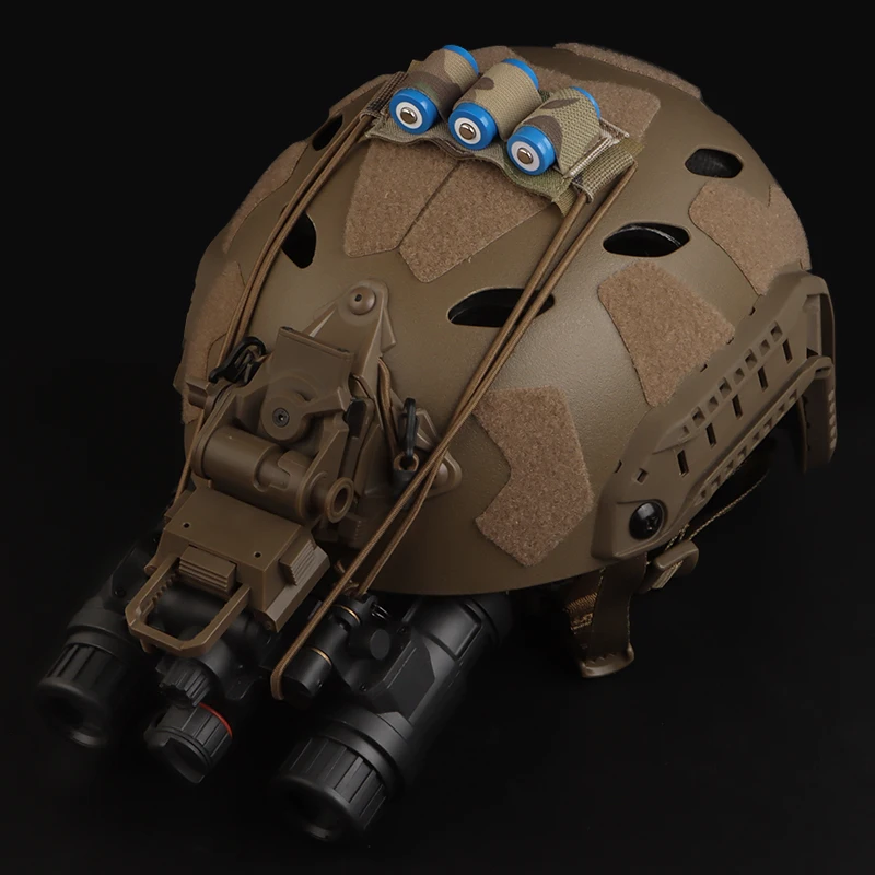 Cordura Tactical Helmet Battery Elastic Lanyard Carries Three Batteries Reinforced Multi-Functional Accessories
