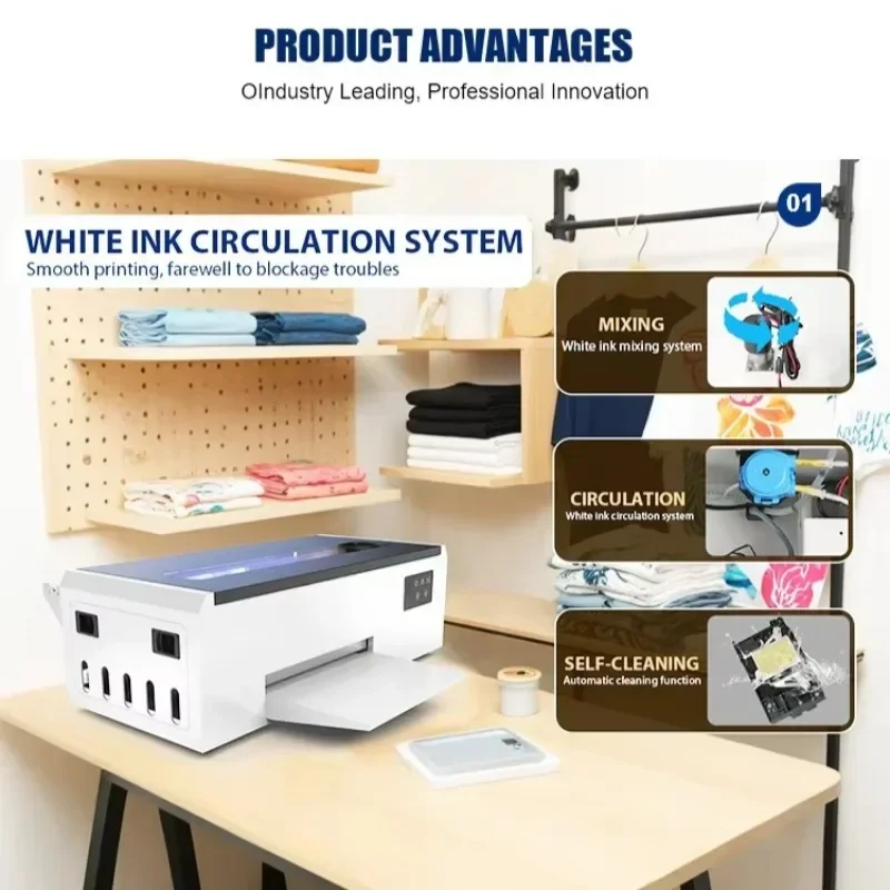 L1800 L805 Impression Mini Sticker Digital Fabric Printing Machine A4 Dtf Printer