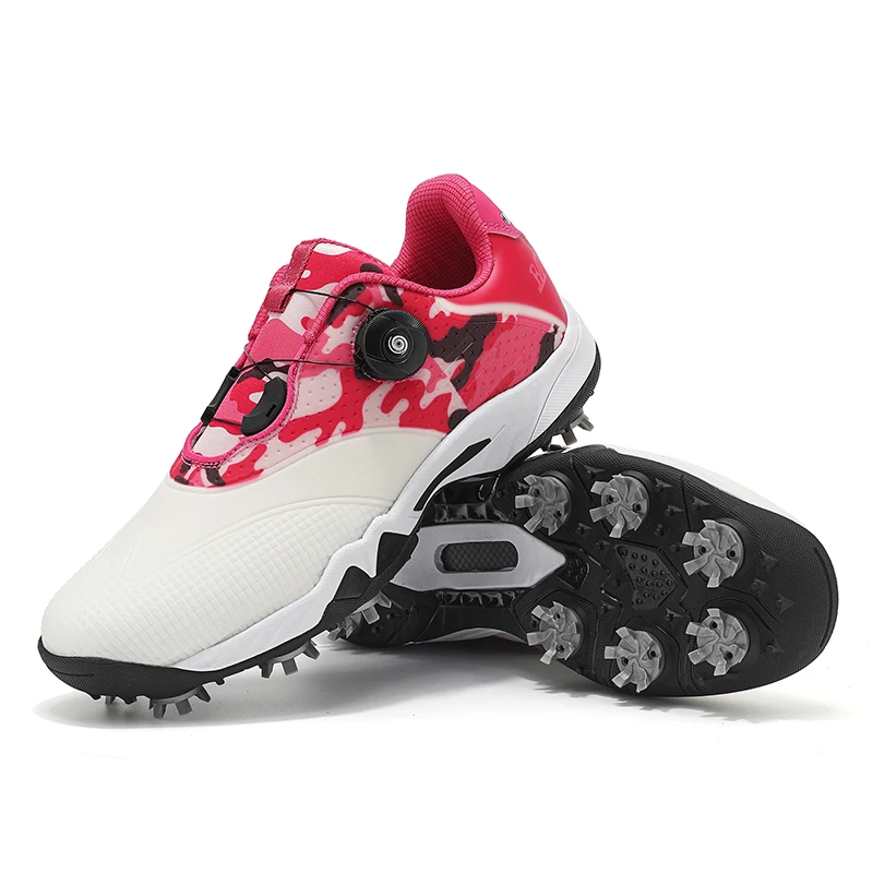 

Golf Shoes Air Cushion Men Sports Running Shoes Breathable Lightweight Comfortable Athletic Nonskid Rotating Button Sneakers