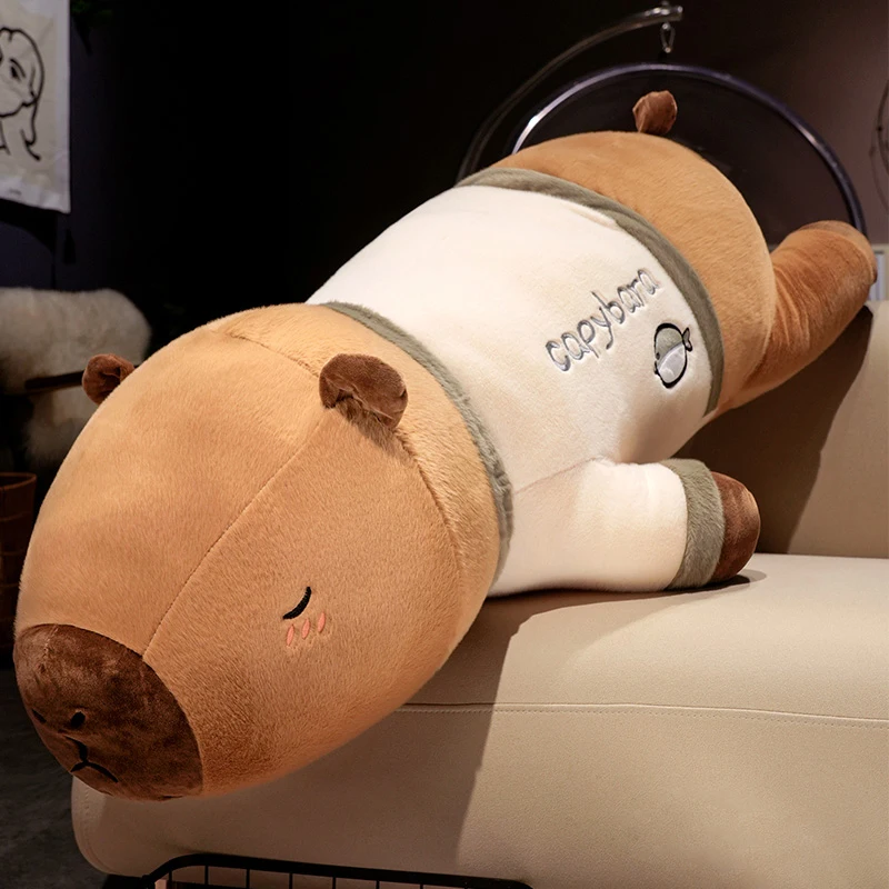 75-100cm Kawaii Kapibala Plush Toy Capybara Animal Soft Stuffed Toy Capibala Cute Doll Pillow Gift Decoration