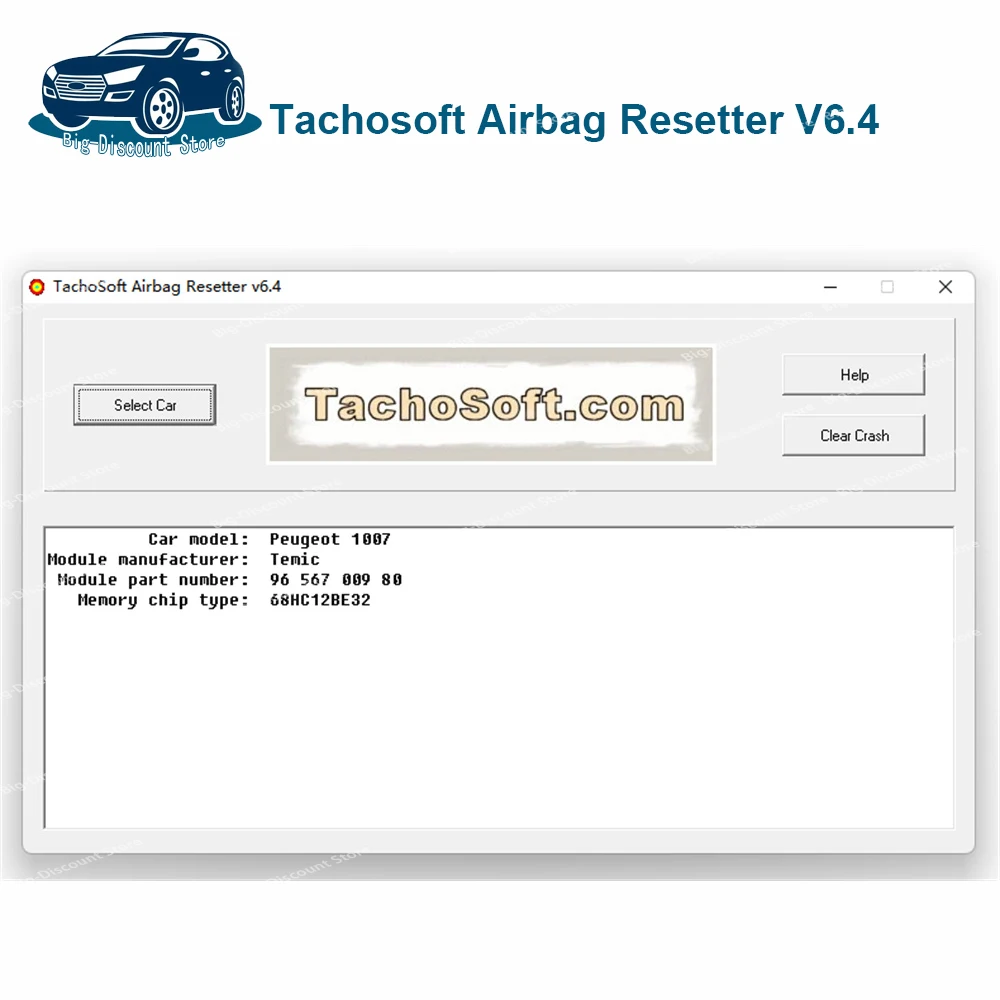 Tachosoft Air-bag Resetter V6.4 Deleting Crashdata Software From ECU Dumps with 450  ECU Models Eprom Mcu Cars Newest 2024