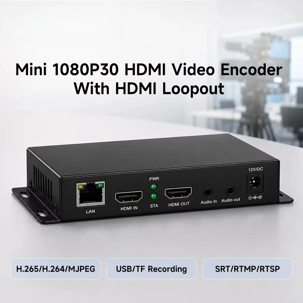 1080P 30Hz HDMI to IP Encoder H.265 Low Latency SRT RTMP for Church Security Live Stream Device