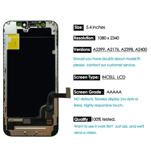 Incell LCD -Touchscreen für iPhone 12 Mini, hohe Qualität, Ersatz, Montage, Reparaturteile, Großhandel 6 Hauptverkaufsgroßhandel Handy -Bildschirme - №6