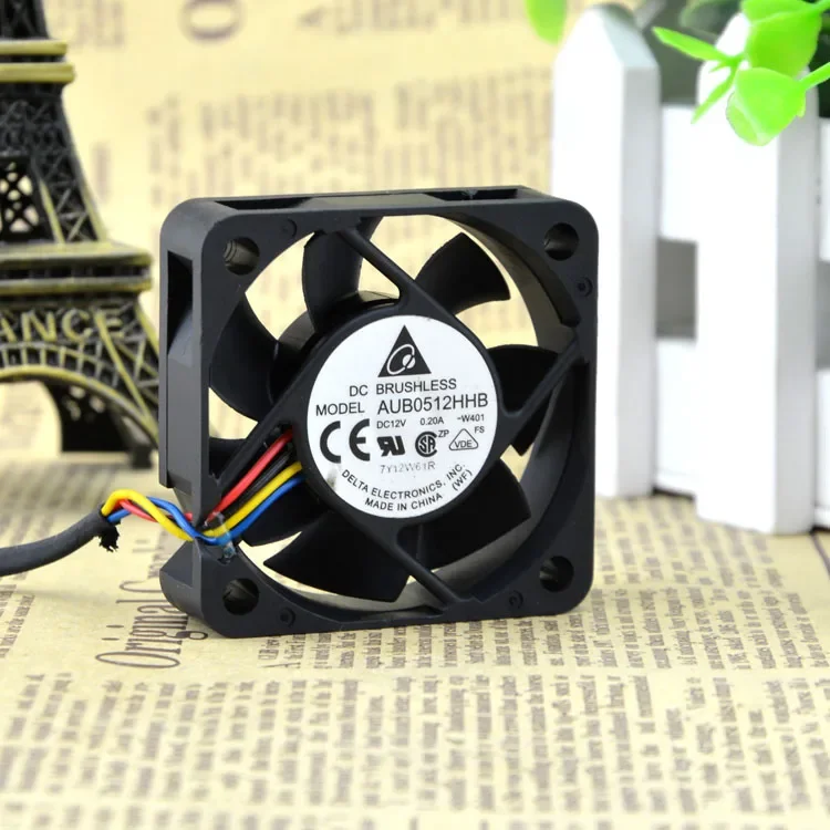 2 個デルタ AUB0512HHB DC12V 0.2A W401 5CM 5015 サーバー冷却ファン 50x50x15mm pwm 4Pin