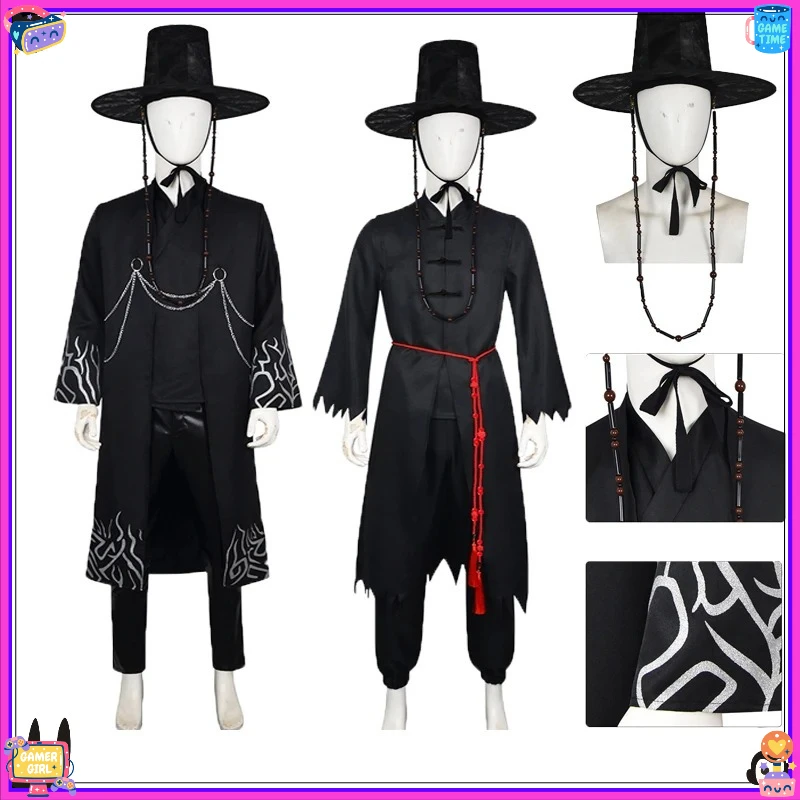 

Аниме Сая для мальчиков, карнавальный костюм на Хэллоуин с принтом K-Pop, охотники на демонов, комплект кимоно для косплея, праздничная одежда, шляпа для взрослых и детей