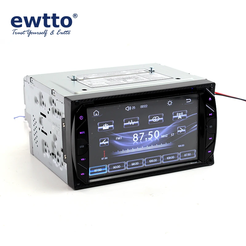 

Ewtto DDX-D4794BT Dual Din автомобильный DVD-плеер 6,2 дюймовый экран Аудио Видео автомобильный MP3-плеер с Bluetooth-адаптером