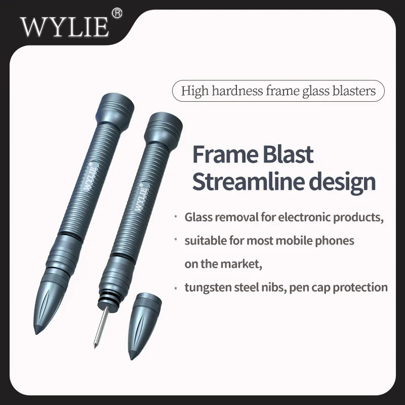 WYLIE Glass Breaker Blasting Pen For Mobile Phone Back Rear Housing Cover Replacement Glass Removal Repair Tools