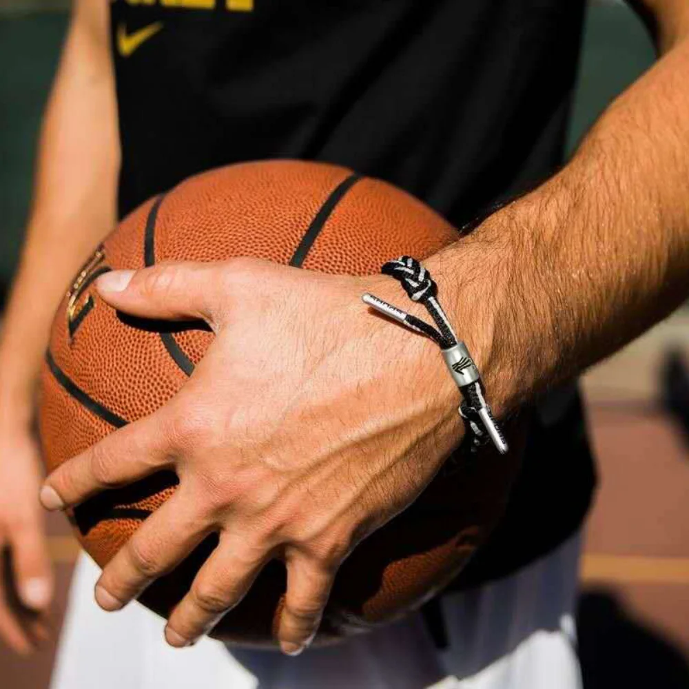 Basketball Star Braided Bracelet Sport Wristband Basketball Rope Pull Type Bracelet Gift for Men Boy Friend Fans