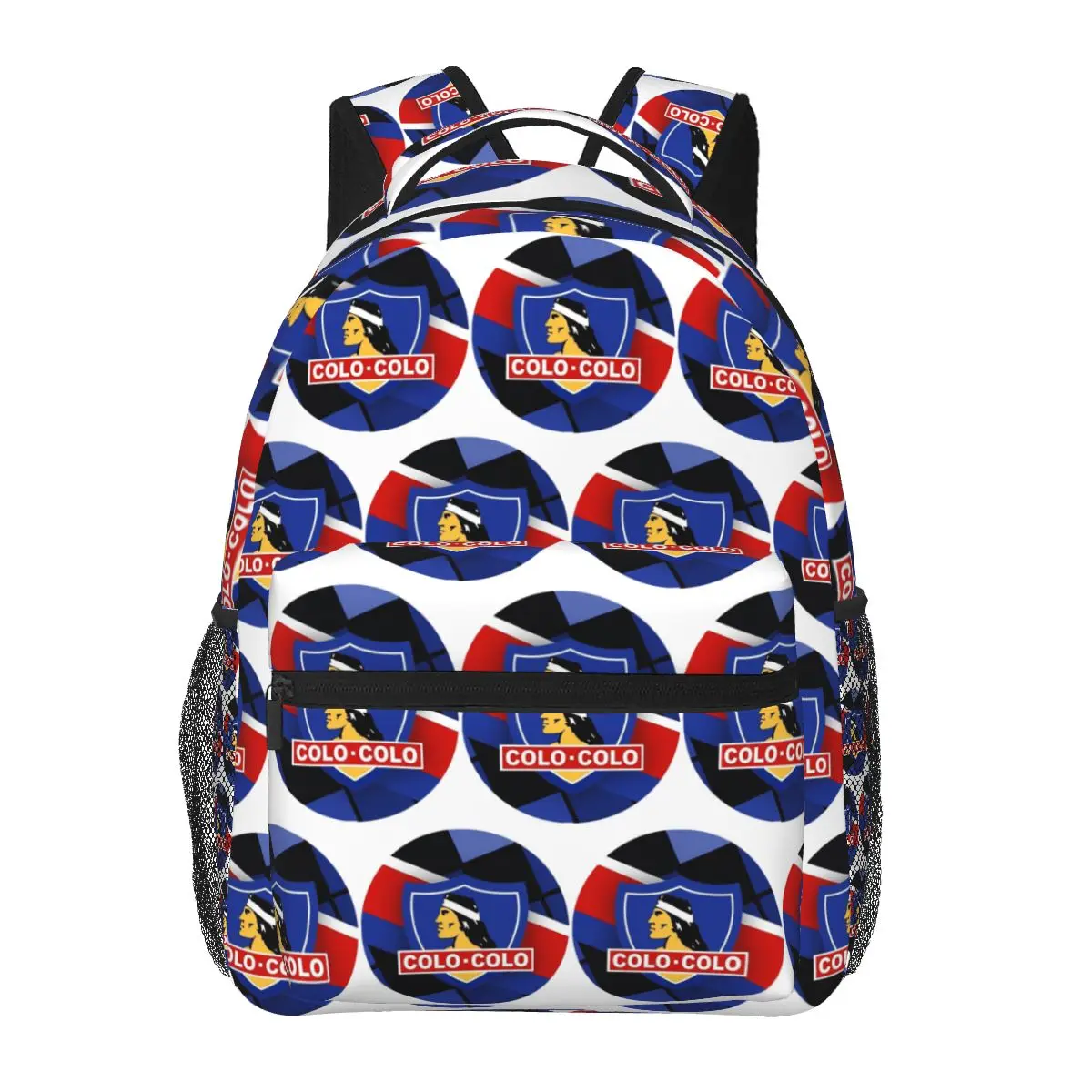Golden Colo-Colo Campeon DE Chile Student Backpack School Bag Hiking Travel Daypack for Boys Girls Fashion Bookbag Shoulder Bags