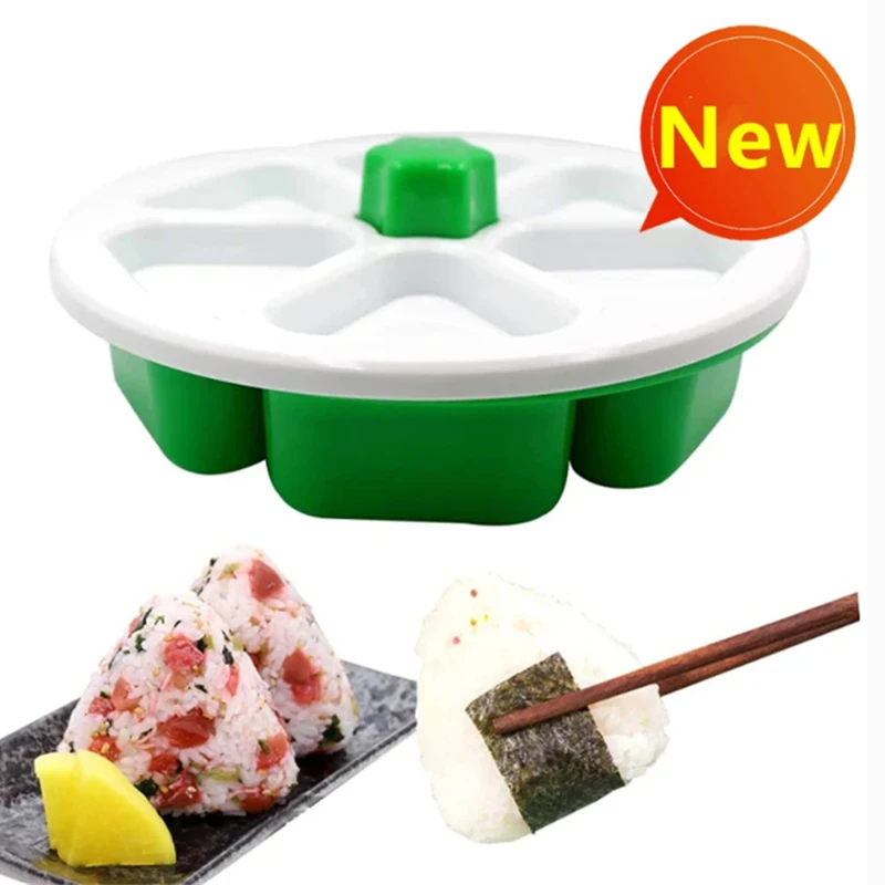 DIY Sushi Mold Onigiri Rice Ball Food Press Triangular Maker Mold Sushi Kit Kitchen Tools Bento Box Accessories Rice Ball Maker