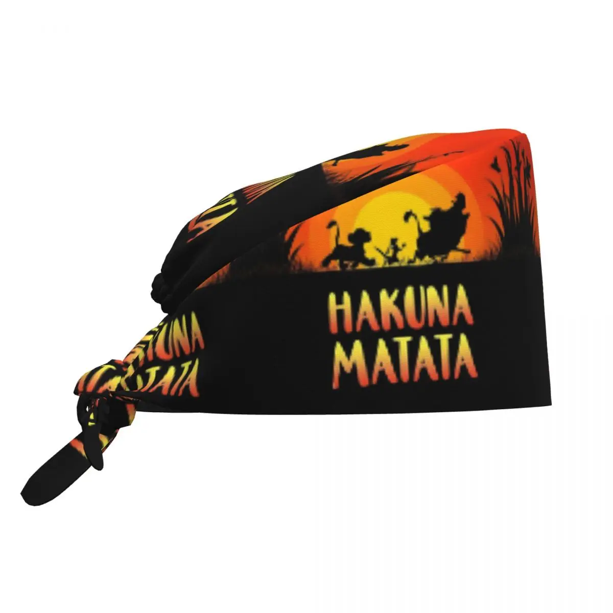 Custom Anime The Lion King Scrubs Cap Surgical Hats Men Women Kawaii Cartoon Operating Room Cap Operator Hats Lab Works Hat