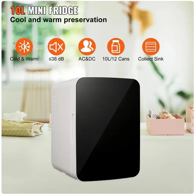 Mini Fridge 20L 22 Cans,Portable Cooler Warmer,Skincare Fridge AC/DC Mini Cosmetics Makeup Fridge,for Bedroom Office Car