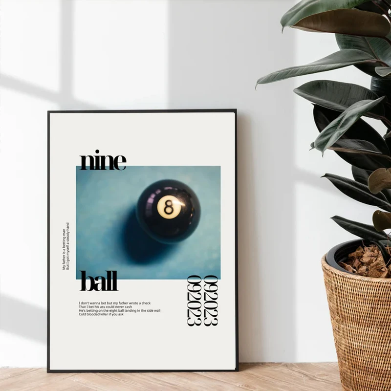 المغني زاك بريان كلمات الموسيقى الكلاسيكية يا سائق/تسعة الكرة المشارك HD مطبوعة قماش اللوحة الشمال جدار صور ديكور المنزل