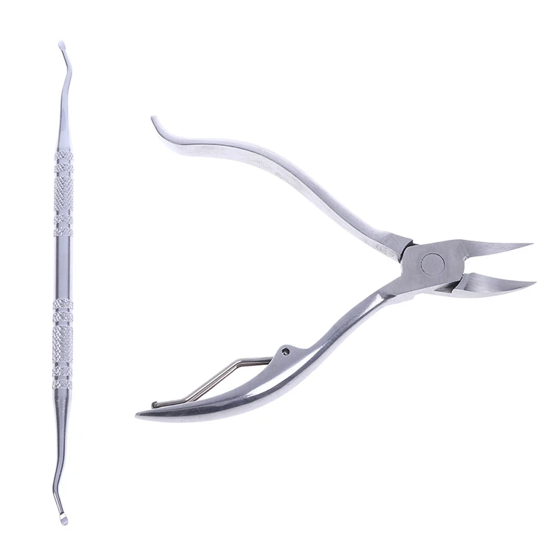 2PCs Eingewachsene Zehennägel Pediküre Fußpflege Werkzeug Nagel Korrektur Clipper Schneider