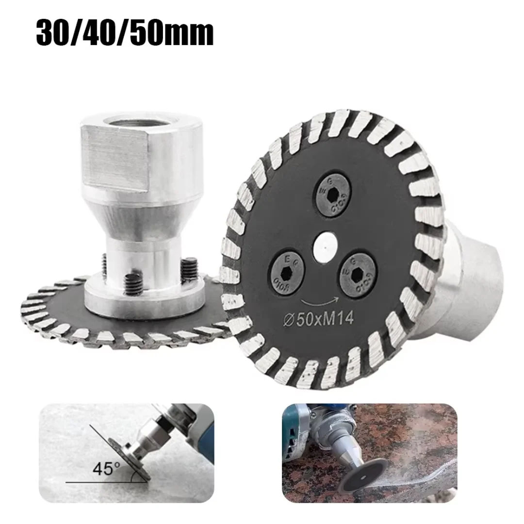 30/40/50mm Engraving Diamond Saw Blade M14 Thread With RemovabIe FIange Turbo Cutting Disc For Granite Marble Stone Cutting Tool
