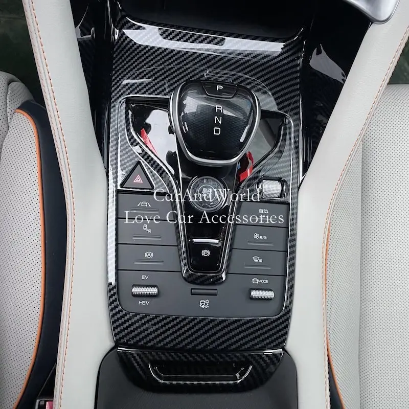 

ABS Interior Gear Shift Knob Frame Cover Trims Car Decorative Accessories For BYD SONG PLUS SEAL U SEALION 6 EV DM-i 2020-2023