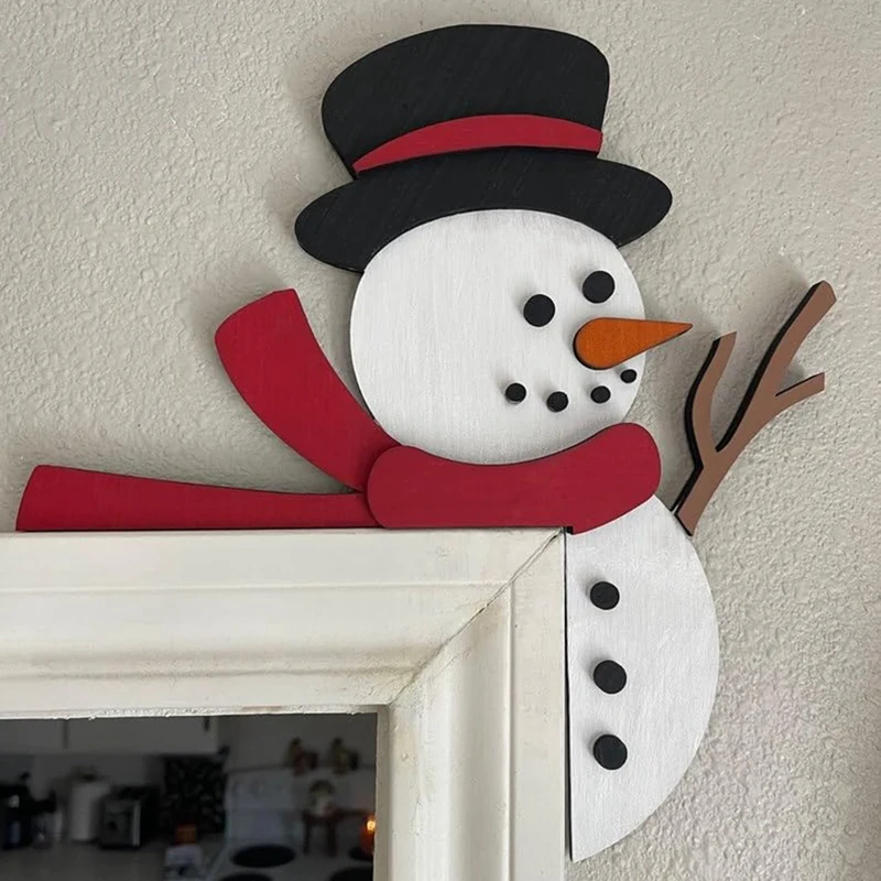 Christmas Door Top Decoration Holiday Home Decoration Fun Top Door Frame Corner Sign Decoration, Window Wall