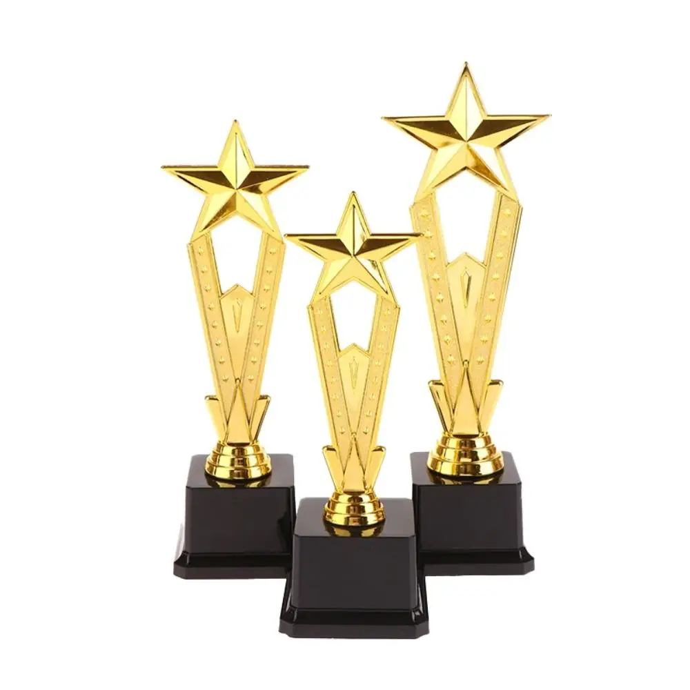 Golden Award Trophy Plastic Star Reward Prize Cup Singing Dancing Competition School Rewarding Supply Winner Award Trophy