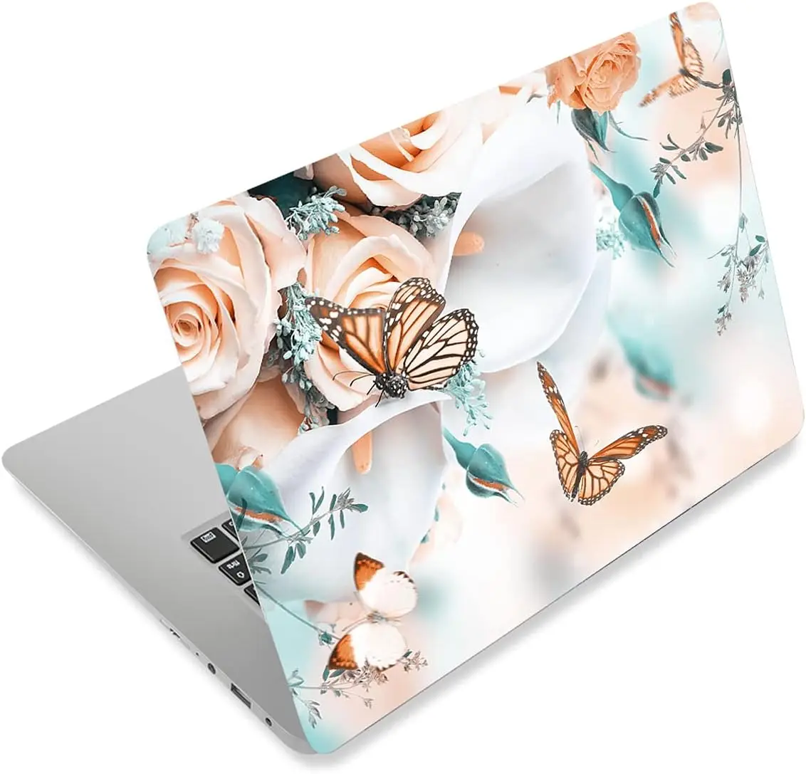 

Floral Laptop Skin Sticker, 12-15.6 inch, Waterproof & Scratch Resistant