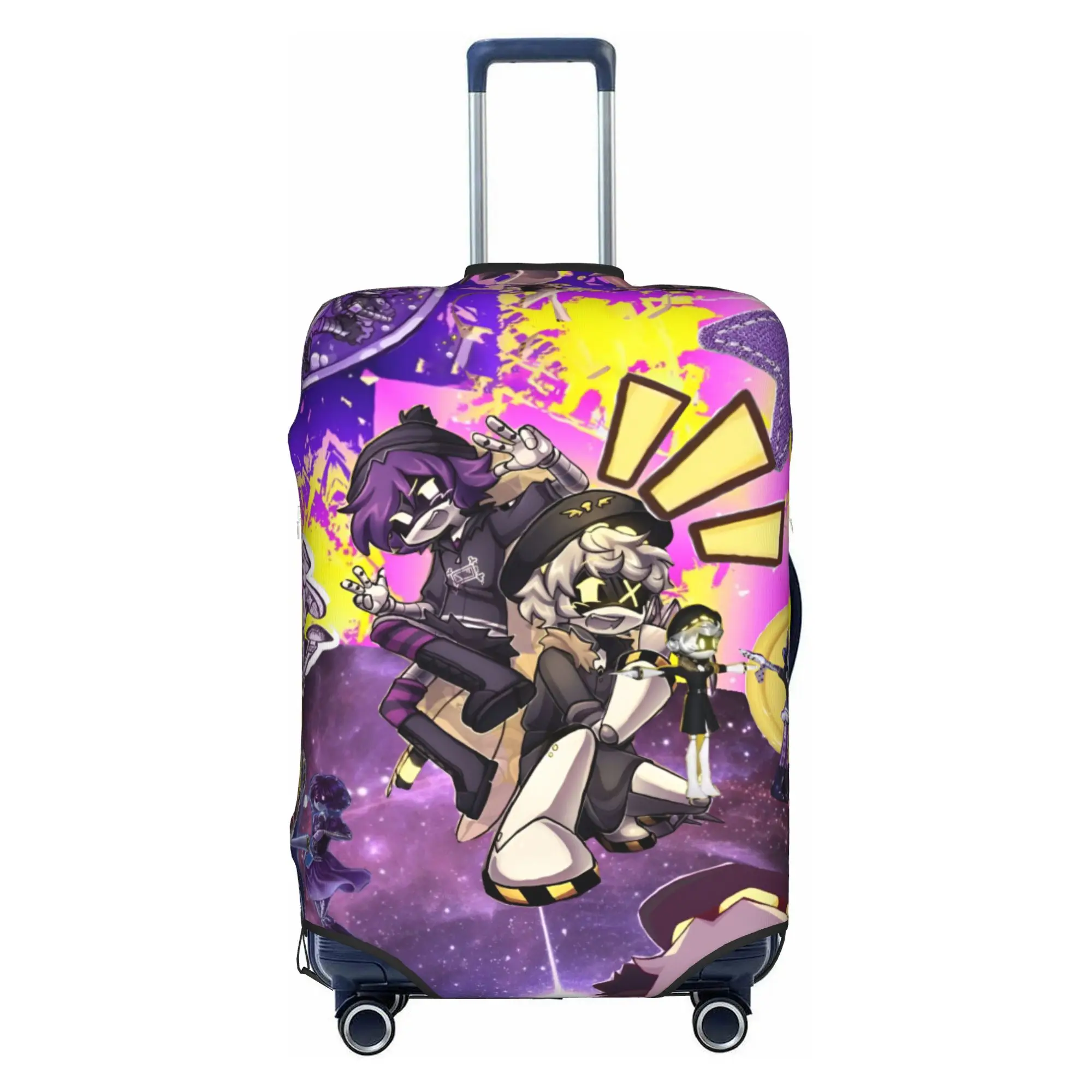 Custom M-Murders Dronesed Travel Luggage Cover Dust Proof Cartoon Anime Printed Suitcase Cover Protector Fit 18-32 Inch