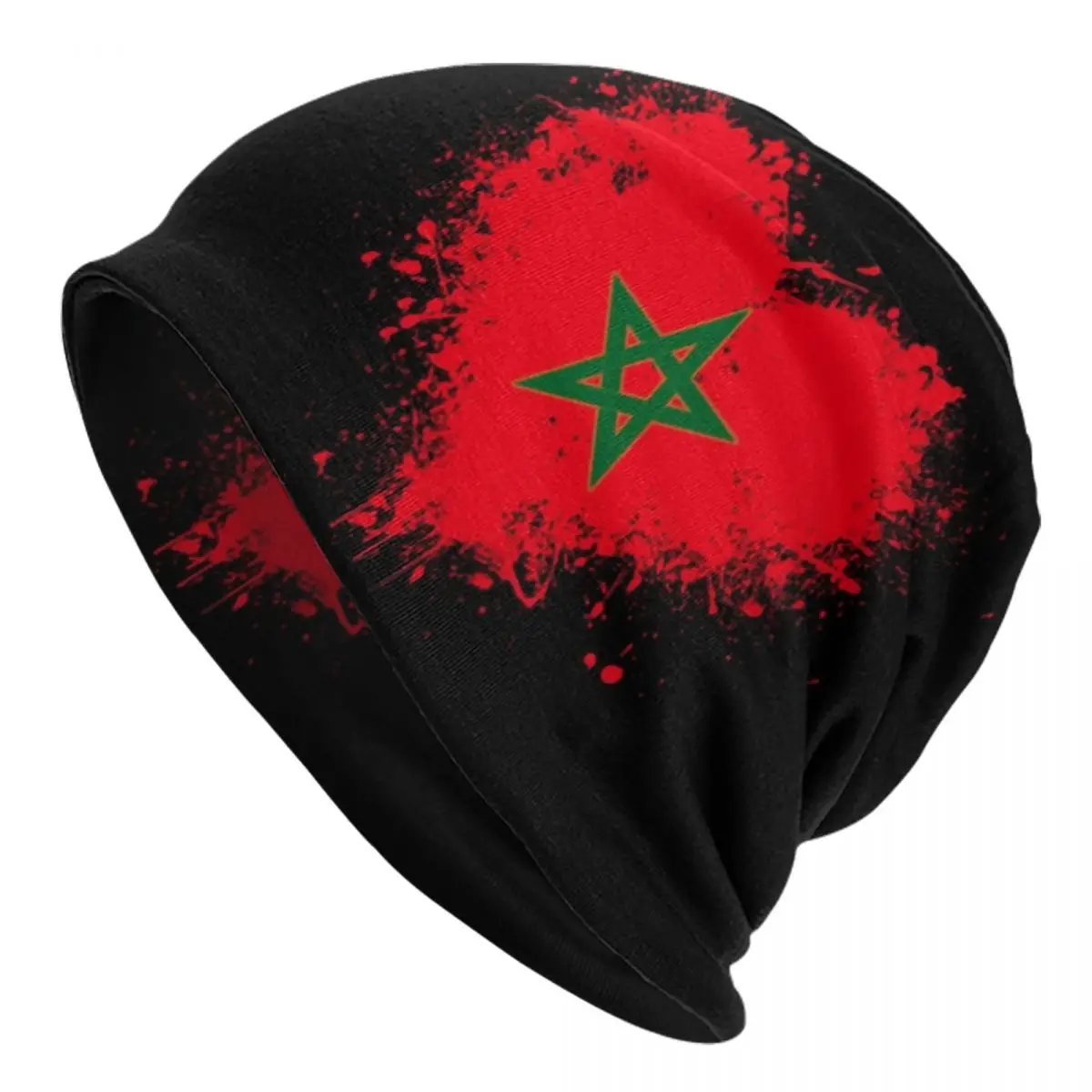 Morocco Flag Heart Skullies Beanies Caps Men Women Unisex Trend Winter Knit Hat Adult Moorish Moroccan Patriotic Bonnet Hats