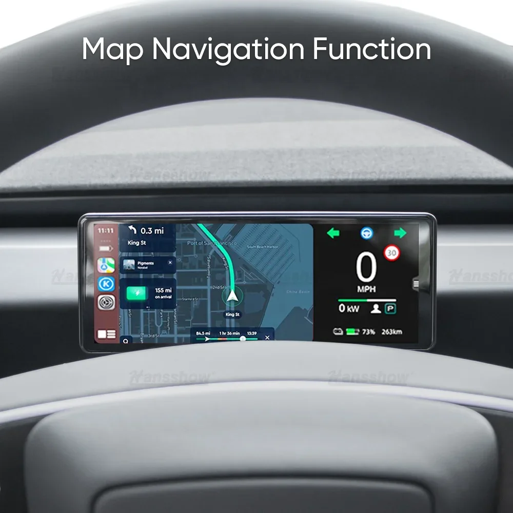 Hansshow Model 3 Highland F68 Center Console Dashboard Touch Screen 6.86